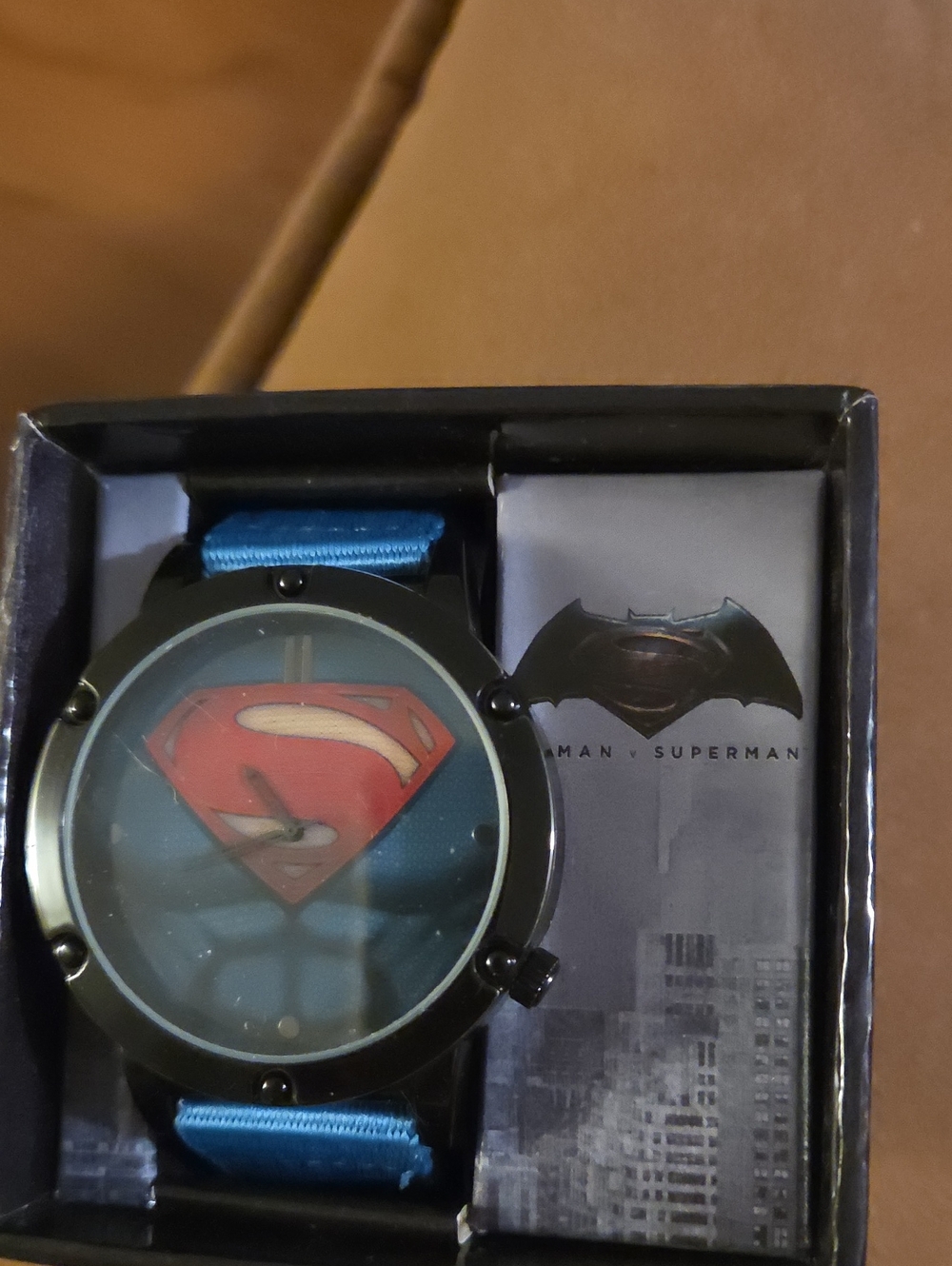 Superman Logo Blue Strap Wristwatch - Licensed Character Design